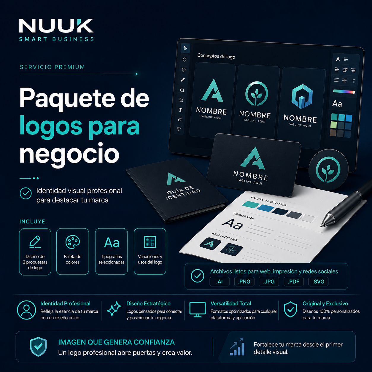 Paquete 5 Logos para negocio